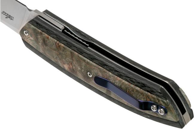 Image for Maserin AM5 Green Maple Carbon 375-RV pocket knife