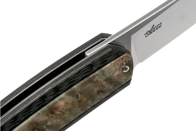 Image for Maserin AM5 Green Maple Carbon 375-RV pocket knife