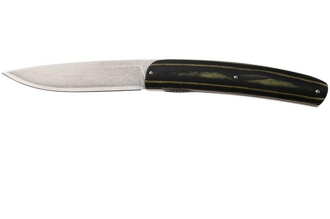 Bild für Maserin Gourmet 380/DPKN, Stonewashed VG10-Damascus, Black Pakka Wood, Taschenmesser