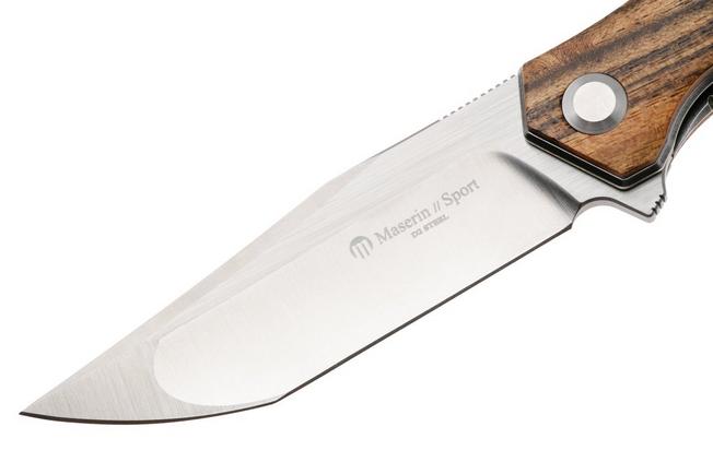 Afbeelding voor Maserin Sport Knife 46009/LG, Satin D2, Sandal Wood, zakmes