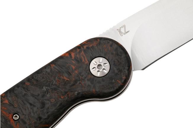 Afbeelding voor Maserin Summit 490/FCA Satin MagnaCut, Black Orange FatCarbon, zakmes