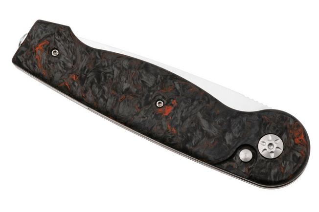 Afbeelding voor Maserin Summit 490/FCA Satin MagnaCut, Black Orange FatCarbon, zakmes