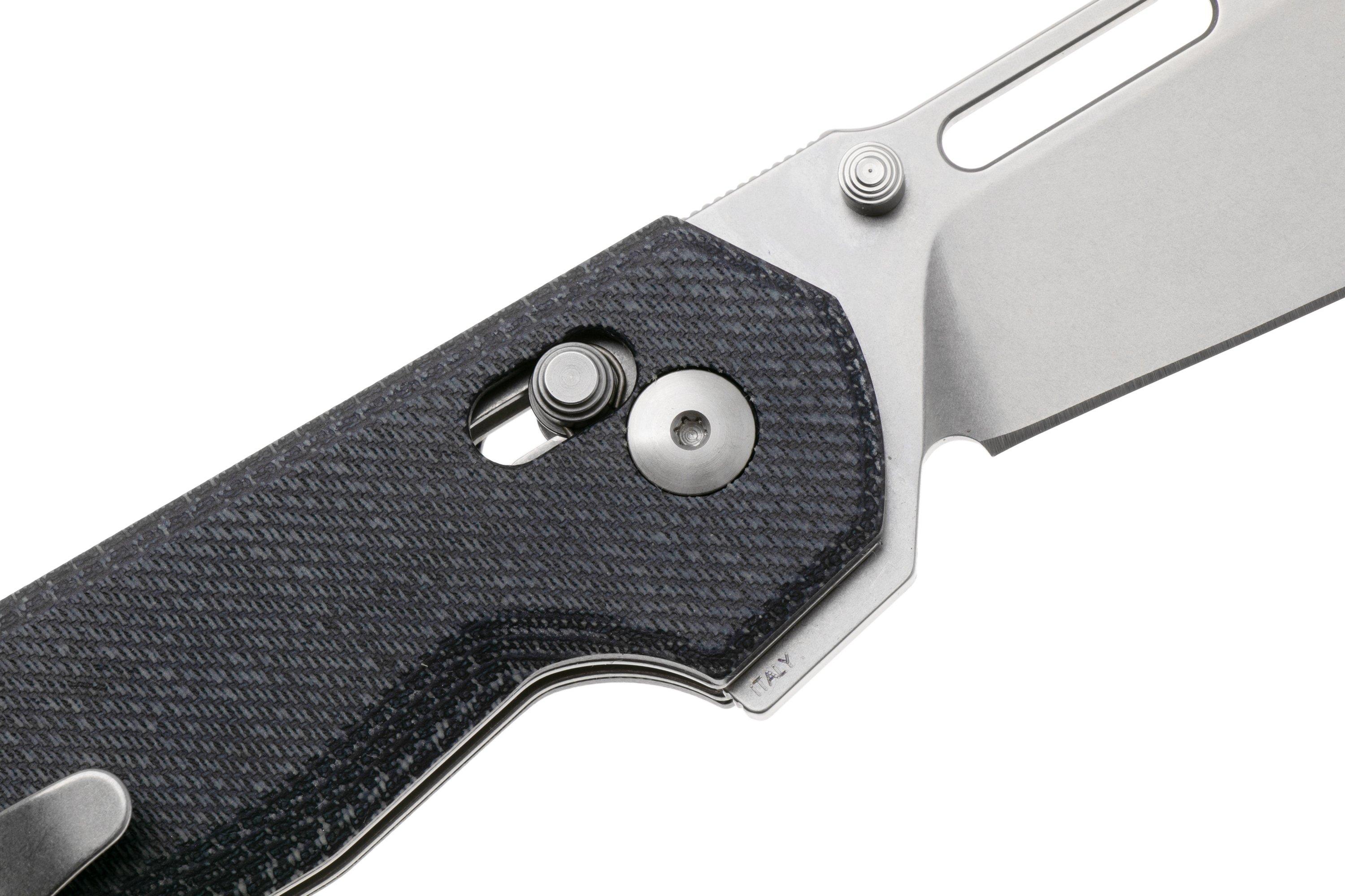 Maserin 632 CB-1 Stonewashed CPM MagnaCut, Black Denim Micarta