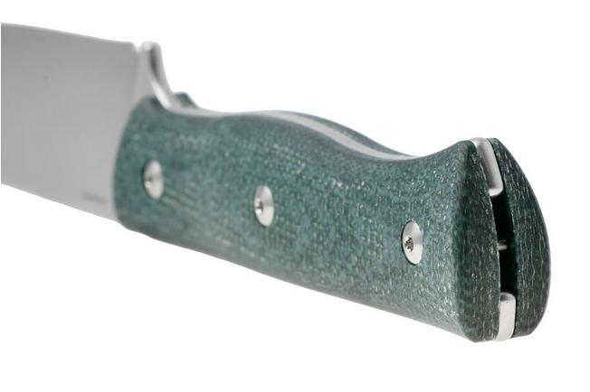Bild für Maserin Woodsman 917/MCV Stonewashed Nitro X7, Jute Green Micarta, Fahrtenmesser, Igor Bortolussi Design
