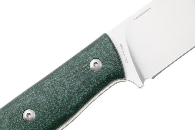 Bild für Maserin Woodsman 917/MCV Stonewashed Nitro X7, Jute Green Micarta, Fahrtenmesser, Igor Bortolussi Design