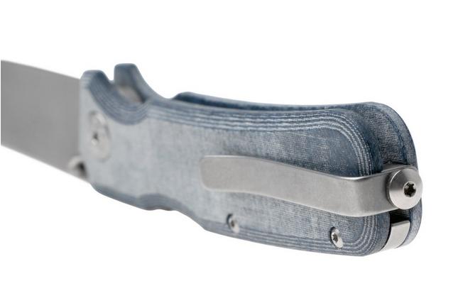 Afbeelding voor Maserin Pulse 631/MCJ Stonewashed CPM MagnaCut, Blue Jeans micarta zakmes, Igor Bortolussi design