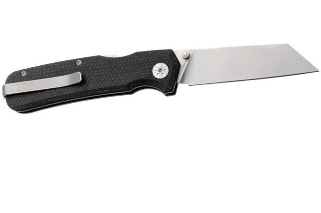 Afbeelding voor Maserin Pulse 631/MCN Stonewashed CPM MagnaCut, Black micarta zakmes, Igor Bortolussi design