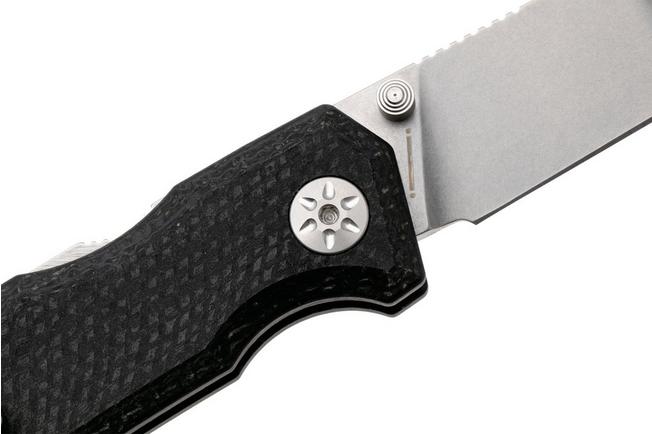 Afbeelding voor Maserin Pulse 631/MCN Stonewashed CPM MagnaCut, Black micarta zakmes, Igor Bortolussi design