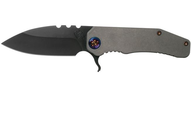 Image for Medford 187F Flipper Tumbled Ti, PVD Black D2, pocket knife