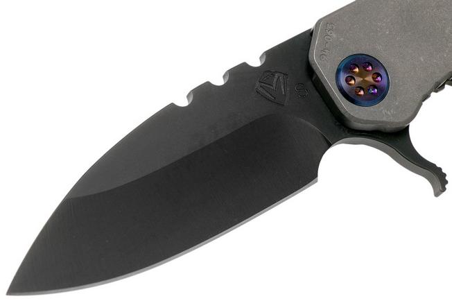 Image for Medford 187F Flipper Tumbled Ti, PVD Black D2, pocket knife