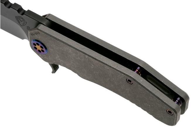 Image for Medford 187F Flipper Tumbled Ti, PVD Black D2, pocket knife