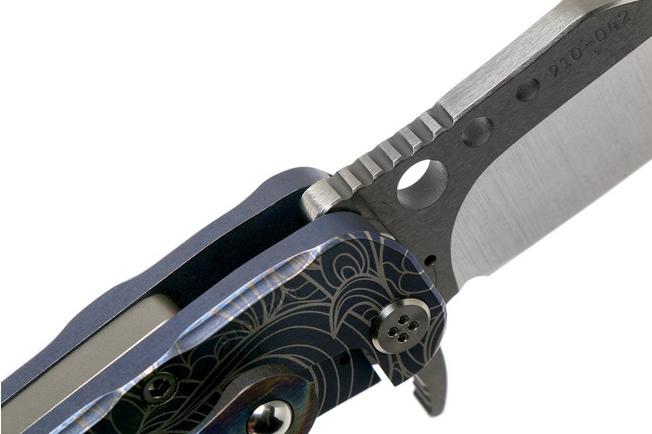 Image for Medford Chunky Monkey S35VN Tumbled, Blue Art Nouveau Flora Handle pocket knife