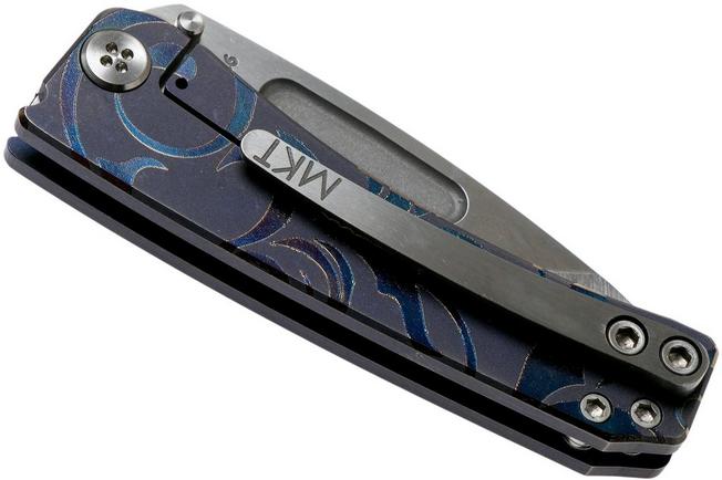Image for Medford Dress Marauder S35VN, Predator Blue/Violet Acanthus Leaves Titanium, pocket knife