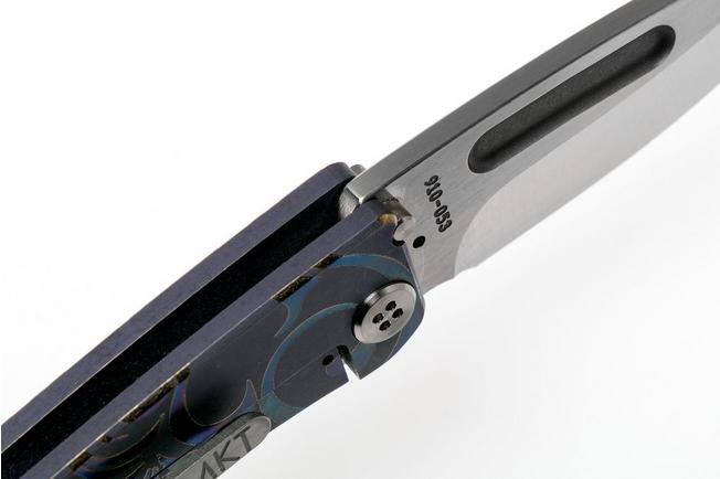 Image for Medford Dress Marauder S35VN, Predator Blue/Violet Acanthus Leaves Titanium, pocket knife