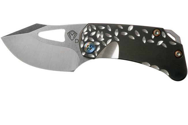Image for Medford Eris, PVD D2, PVD Handles with Silver Falling Leaves pocket knife, Greg Medford design