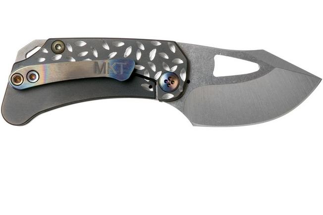 Image for Medford Eris, PVD D2, PVD Handles with Silver Falling Leaves pocket knife, Greg Medford design