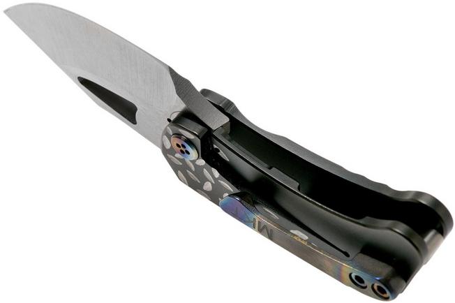 Image for Medford Eris, PVD D2, PVD Handles with Silver Falling Leaves pocket knife, Greg Medford design