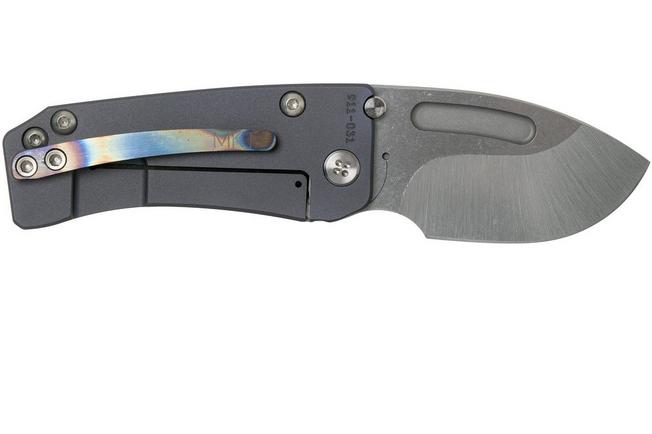 Image for Medford Der Hund S35VN, Faced/Flamed Blue Ti, pocket knife, Greg Medford design