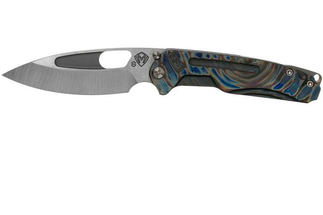 Image for Medford Infraction, Tumbled S35VN, Faced Flamed Handle, pocket knife, Greg Medford design