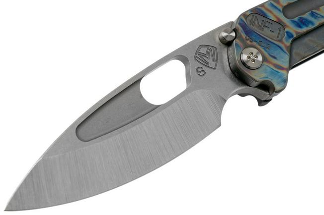 Image for Medford Infraction, Tumbled S35VN, Faced Flamed Handle, pocket knife, Greg Medford design