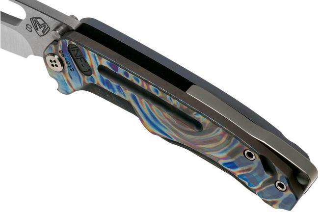 Image for Medford Infraction, Tumbled S35VN, Faced Flamed Handle, pocket knife, Greg Medford design