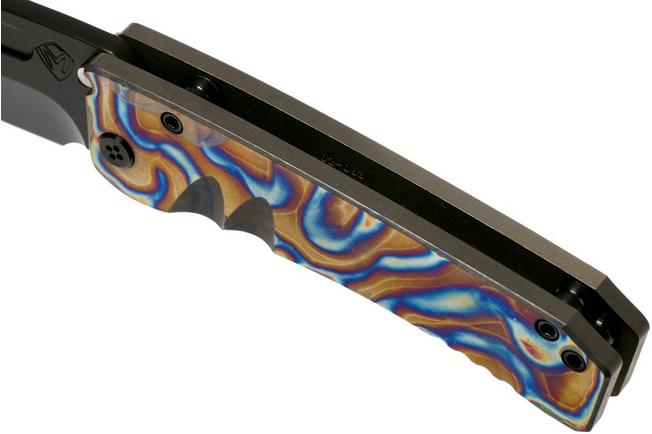 Image for Medford Midi Marauder Faced Bronze Flamed Handle, PVD S35VN Satin pocket knife