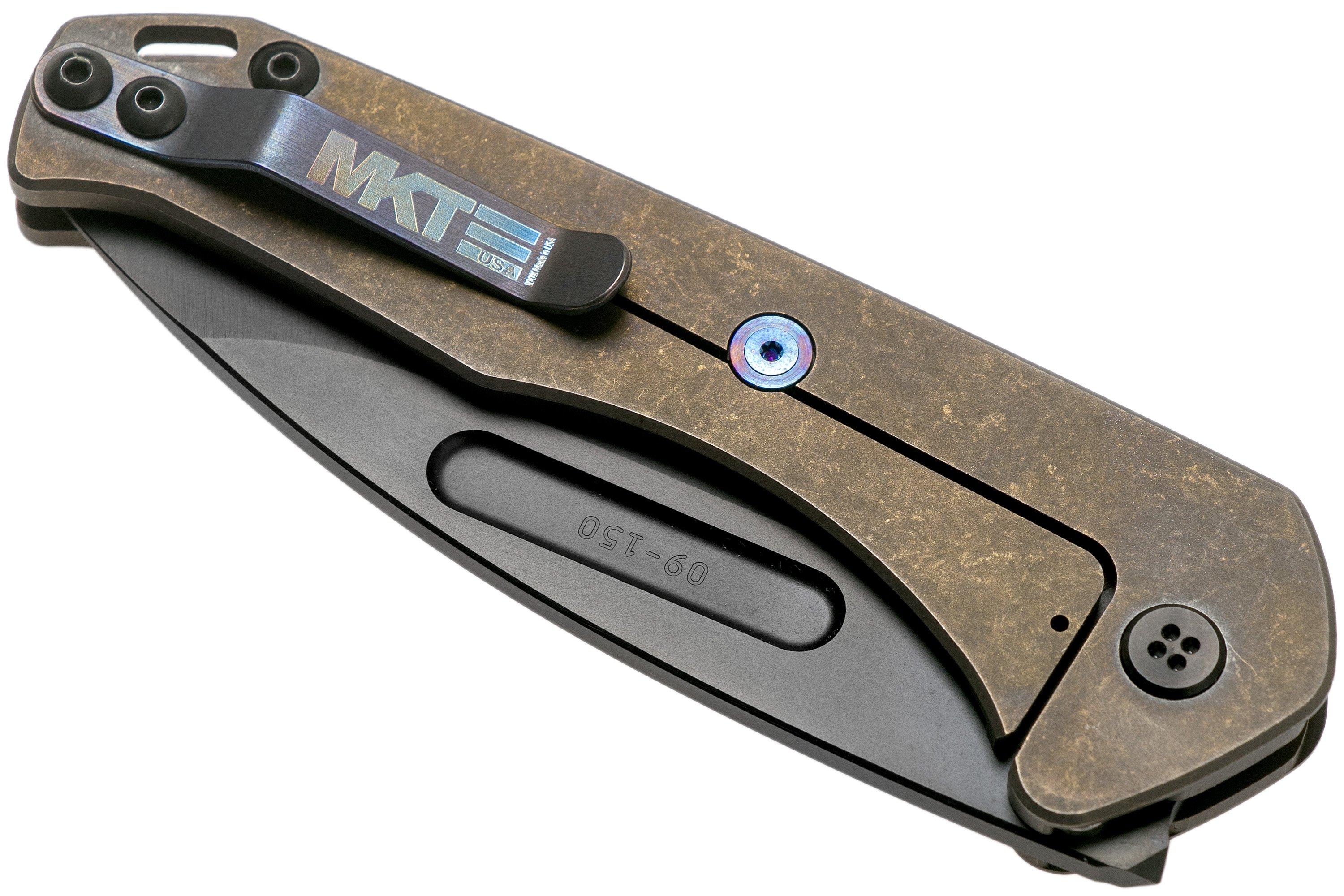 Medford Praetorian Slim, S35VN PVD, Drop Point, Bronze Handles pocket