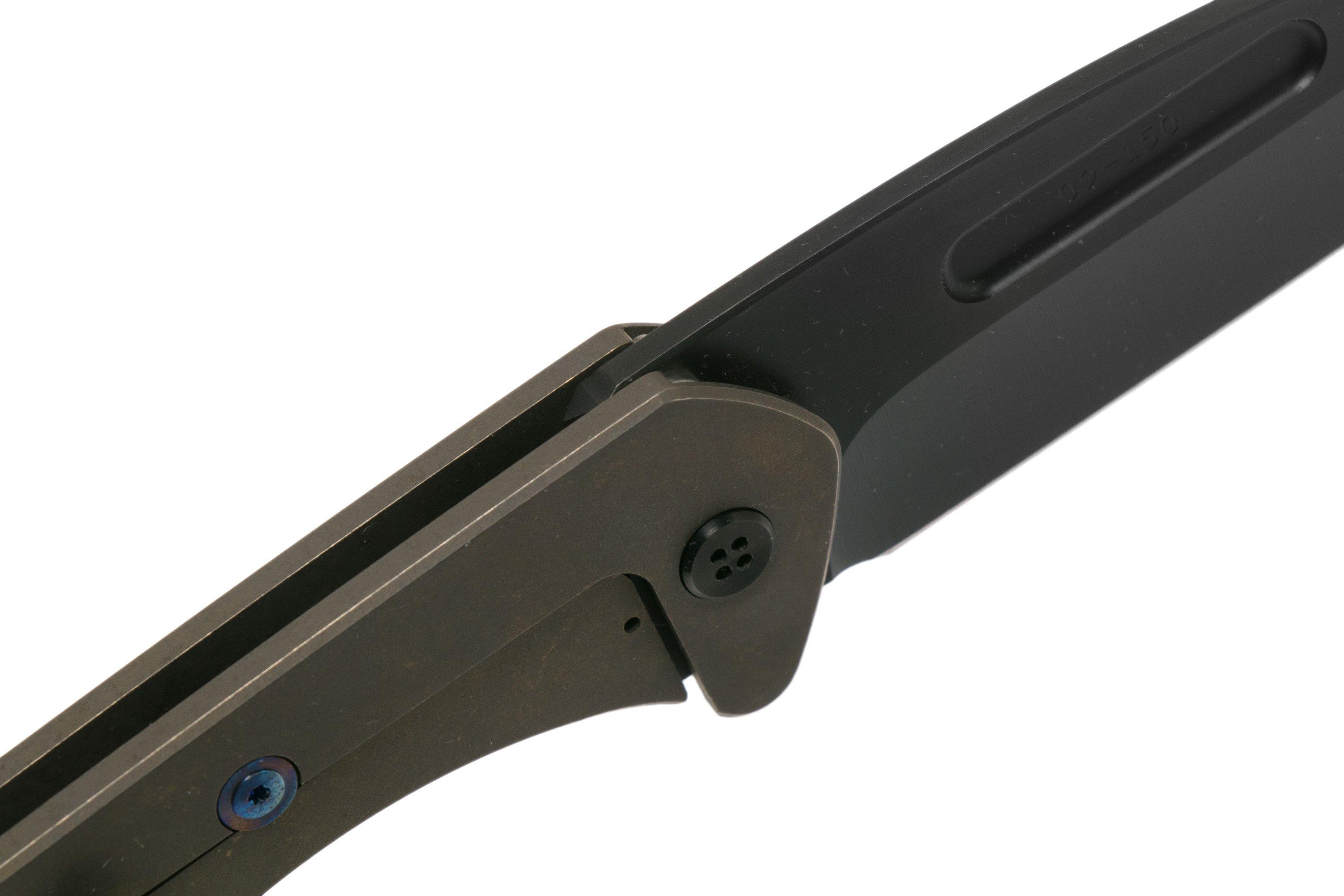 Medford Praetorian Slim, S35VN PVD, Drop Point, Bronze Handles pocket