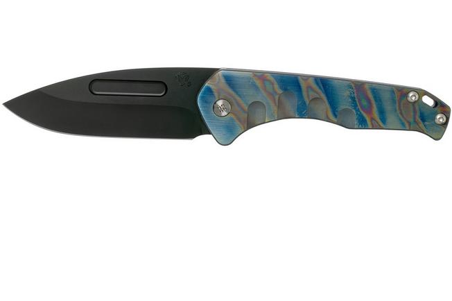 Imagen para Medford Praetorian Slim, S35VN PVD, Drop Point, Faced & Flamed Blue Handles navaja