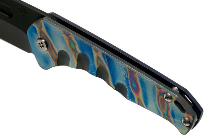 Imagen para Medford Praetorian Slim, S35VN PVD, Drop Point, Faced & Flamed Blue Handles navaja