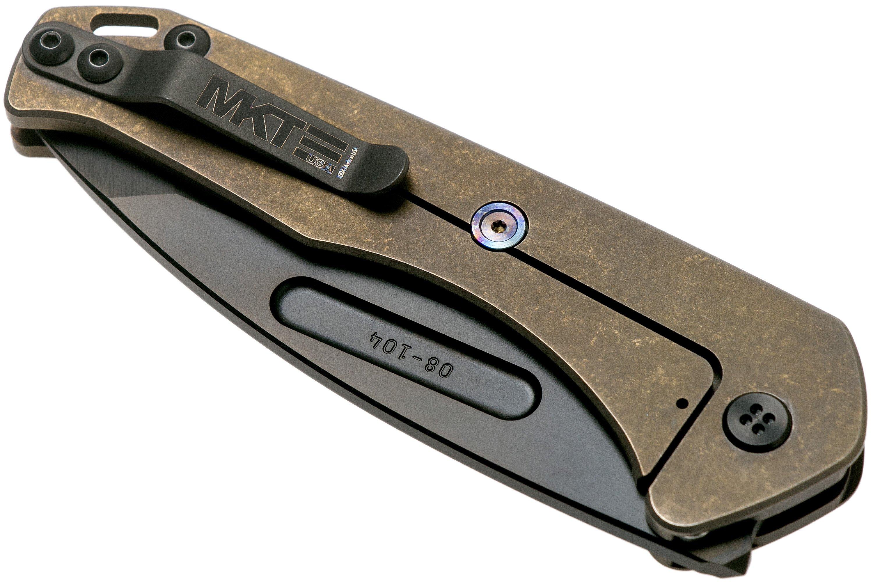 Medford Praetorian Slim, S35VN PVD, Tanto, Bronze Handles pocket knife