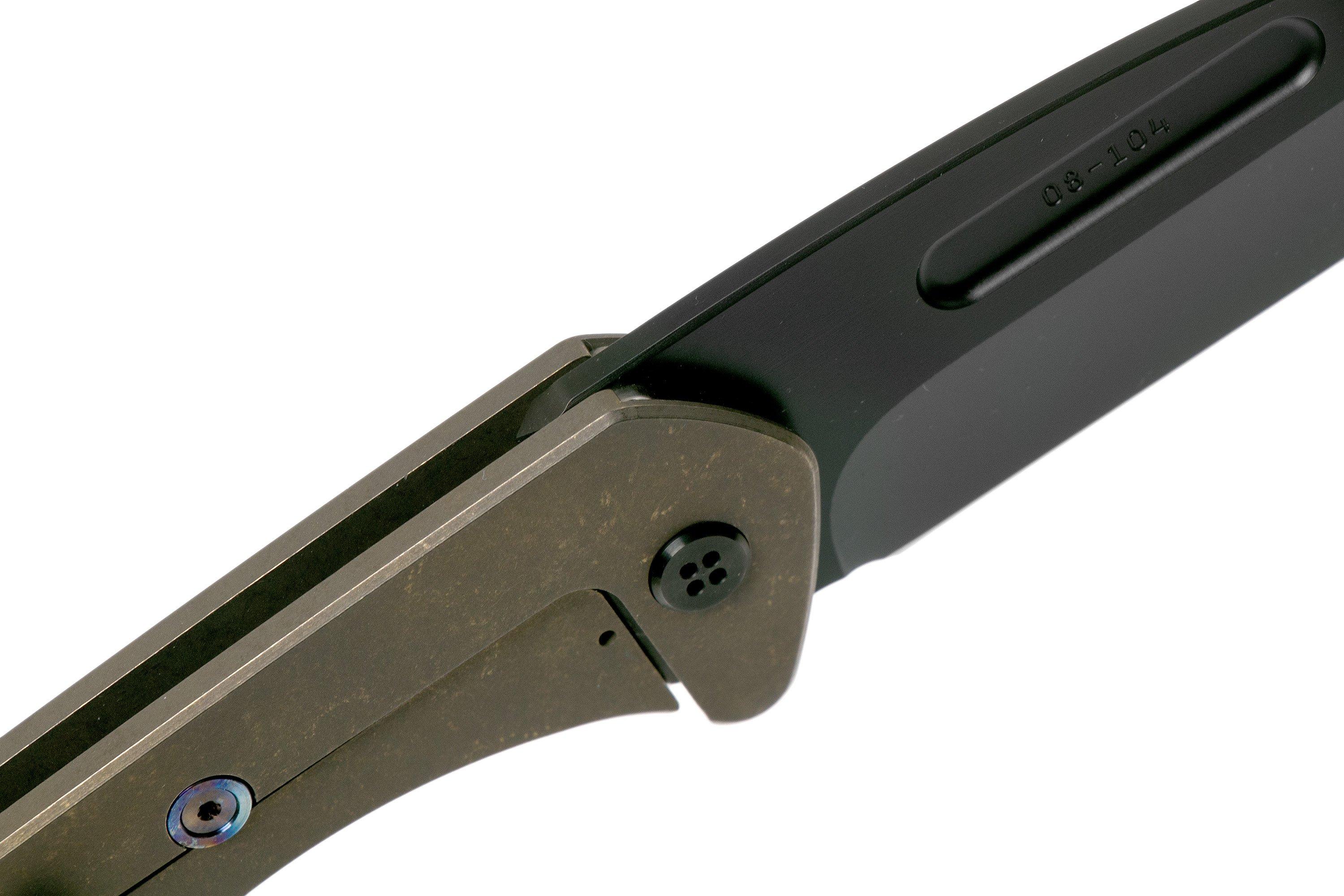 Medford Praetorian Slim, S35VN PVD, Tanto, Bronze Handles pocket knife