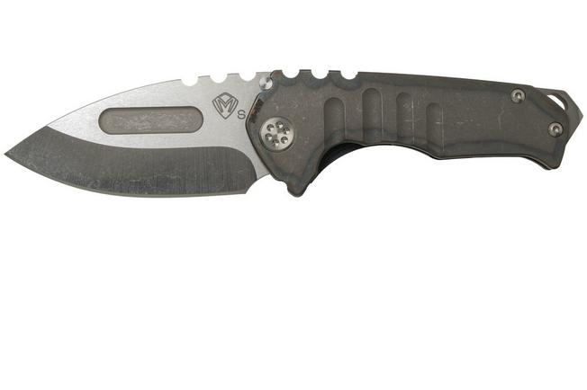 Imagen para Medford Praetorian T S35VN, Tumbled Droppoint, Tumbled Flamed Handle, Silver Hardware navaja
