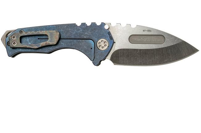 Imagen para Medford Praetorian T S35VN, Tumbled Droppoint, Tumbled Flamed Handle, Silver Hardware navaja