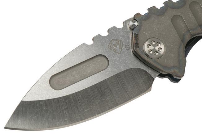 Imagen para Medford Praetorian T S35VN, Tumbled Droppoint, Tumbled Flamed Handle, Silver Hardware navaja