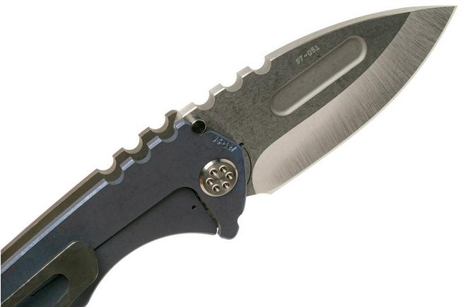 Imagen para Medford Praetorian T S35VN, Tumbled Droppoint, Tumbled Flamed Handle, Silver Hardware navaja