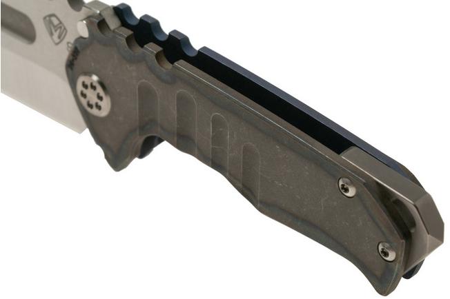 Imagen para Medford Praetorian T S35VN, Tumbled Droppoint, Tumbled Flamed Handle, Silver Hardware navaja