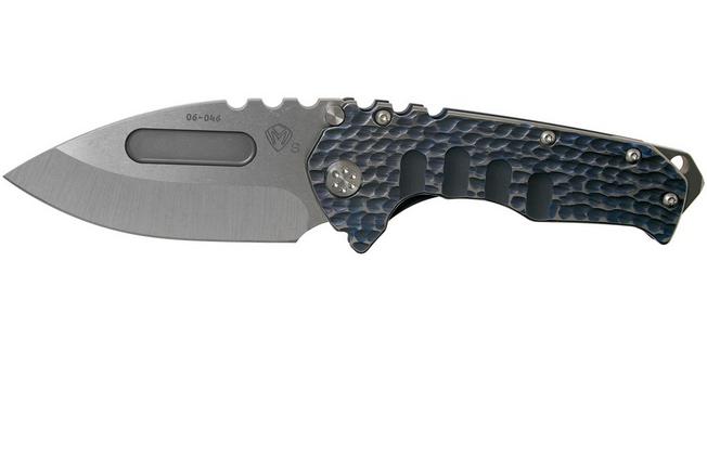 Image for Medford Praetorian T, S35VN Tumbled, Dark Blue & Silver Water Ripples Handles pocket knife