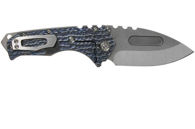 Image for Medford Praetorian T, S35VN Tumbled, Dark Blue & Silver Water Ripples Handles pocket knife