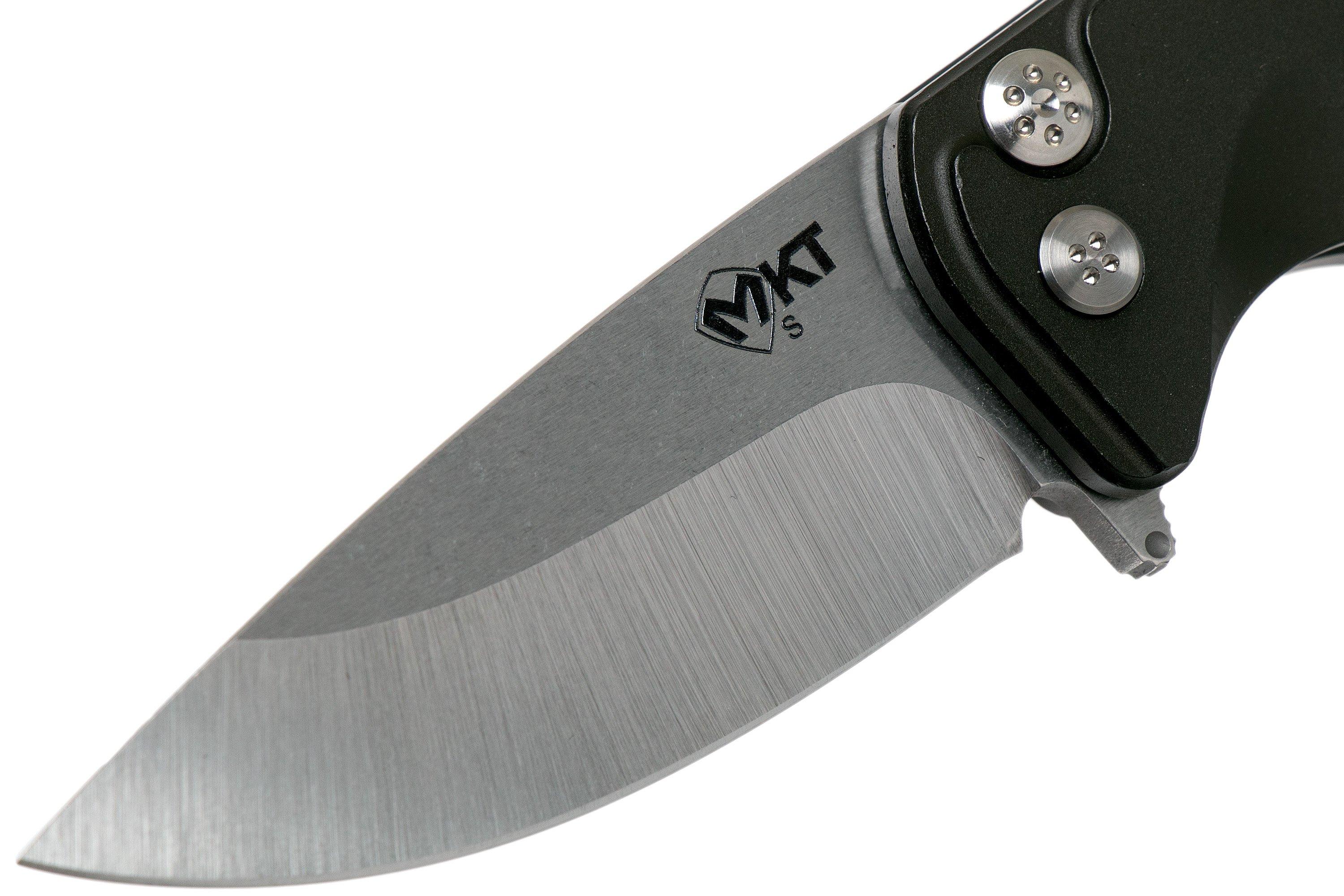 Medford Smooth Criminal S35VN Tumbled, Green Aluminium pocket knife