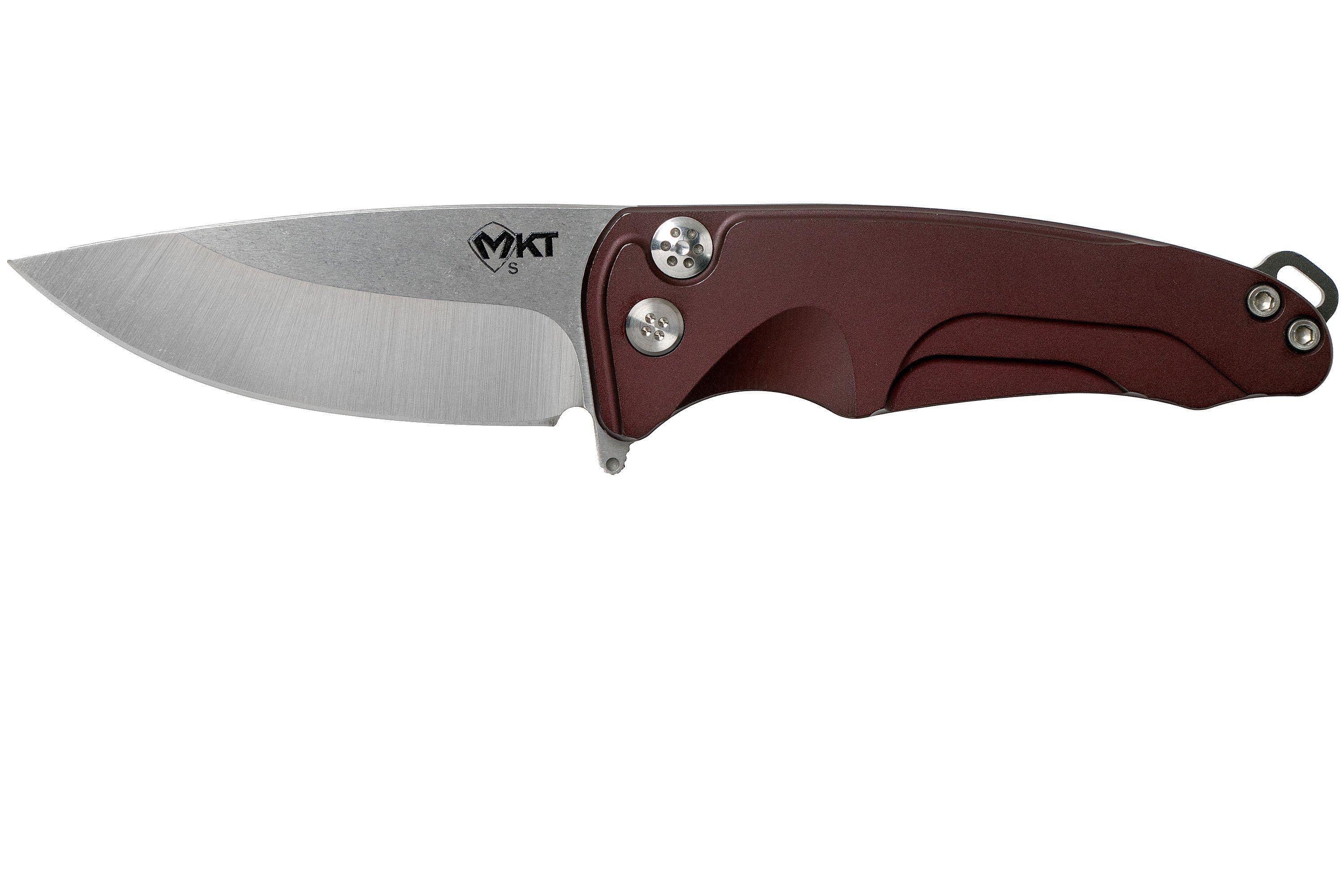 Medford Smooth Criminal S35VN Tumbled, Red Aluminium pocket knife