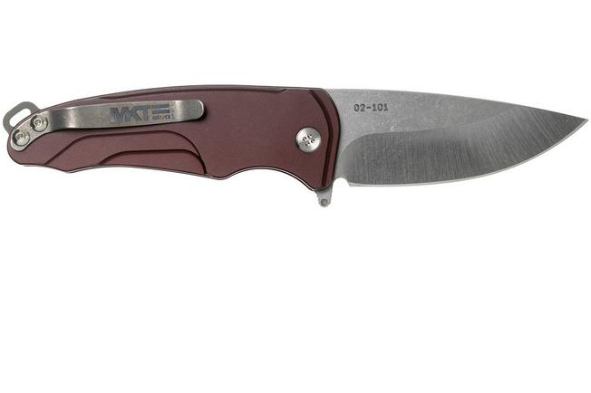 Image for Medford Smooth Criminal S35VN Tumbled, Red Aluminium pocket knife