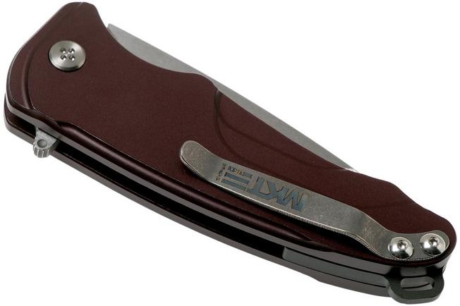 Image for Medford Smooth Criminal S35VN Tumbled, Red Aluminium pocket knife