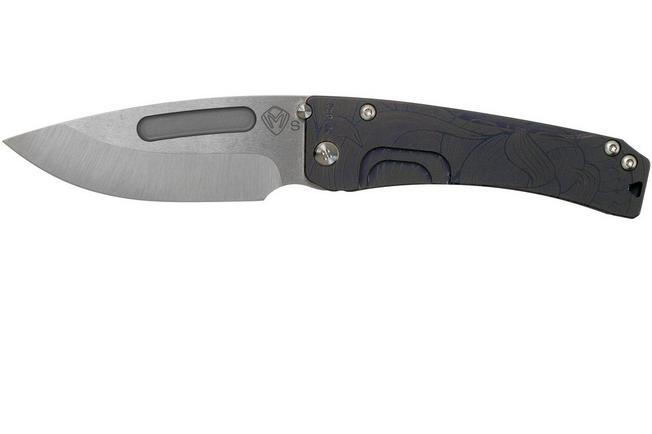 Image for Medford Slim Midi Marauder S35VN Art Nouveau Flora Violet Handle pocket knife