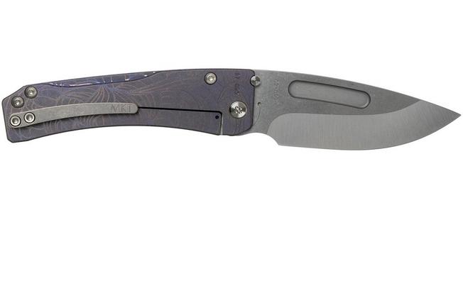 Image for Medford Slim Midi Marauder S35VN Art Nouveau Flora Violet Handle pocket knife