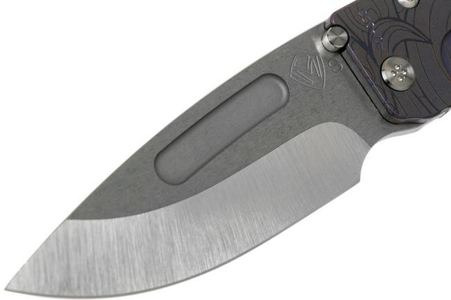 Image for Medford Slim Midi Marauder S35VN Art Nouveau Flora Violet Handle pocket knife