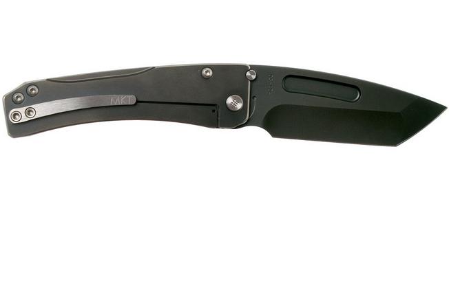 Image for Medford Slim Midi Marauder S35VN Tanto Black PVD Pinstriped Handle pocket knife