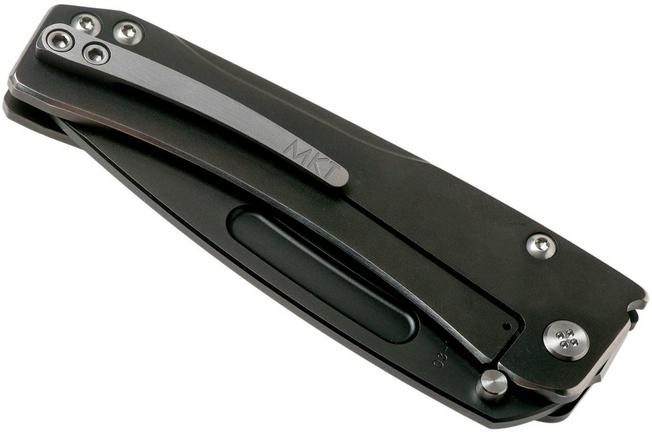 Image for Medford Slim Midi Marauder S35VN Tanto Black PVD Pinstriped Handle pocket knife
