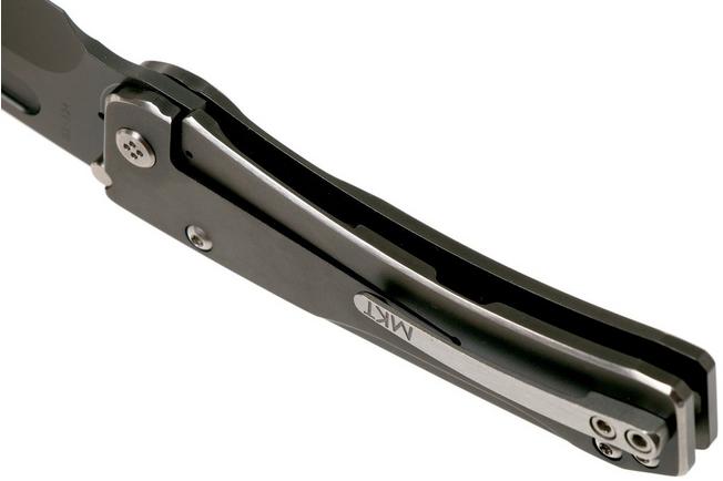 Image for Medford Slim Midi Marauder S35VN Tanto Black PVD Pinstriped Handle pocket knife