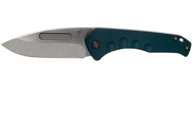 Imagen para  Medford Swift Framelock, S35VN Tumbled Drop Point, Alu Blue Handles, Flamed HW navaja